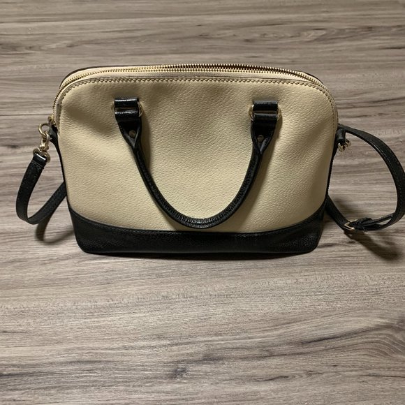 Kate Spade | Women's Two Tone Leather Satchel Purse Handbag - Picture 9 of 13